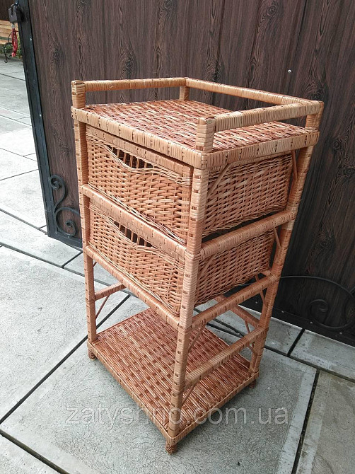 Комод ящик з лози кавовий Київ - фото 3