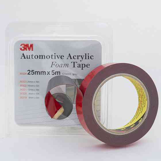 Скотч двосторонній 25мм х 5м 3M GT6008F "Foam Tape" (ціна за уп.-2шт) темно сірий, 32324 Київ