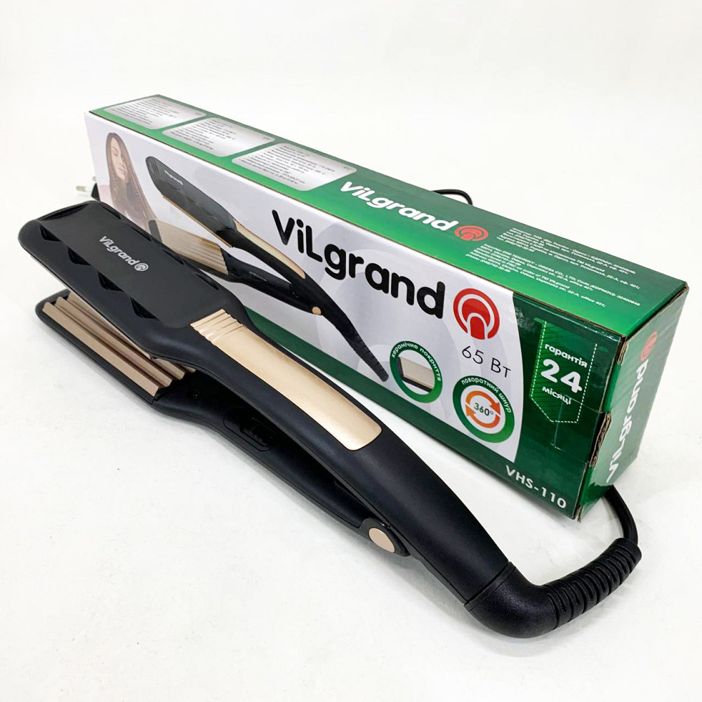 Плойка-праска для випрямлення волосся ViLgrand VHS-110 65 Вт, Випрямляч праска щипці UA-47 Івано-Франківськ - фото 2