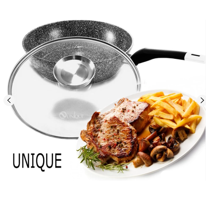 Сковорода глубокая UNIQUE UN-5172 28см с крышкой Одесса - изображение 2