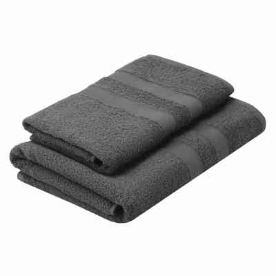 Полотенце Ardesto набор махровых Splendid 50х90 см, 70х140 см, 2шт, 100% хлопок, серый темный (ART2359DG) Винница