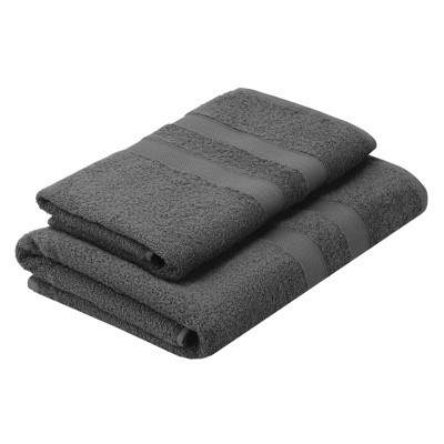 Полотенце Ardesto набор махровых Splendid 50х90 см, 70х140 см, 2шт, 100% хлопок, серый темный (ART2359DG) Винница - изображение 2