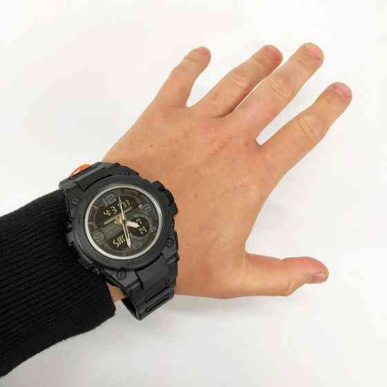 Армійський годинник топ SKMEI 1452BK BLACK, Годинник армійський скмей, Годинники UL-943 кварцові армійські Київ