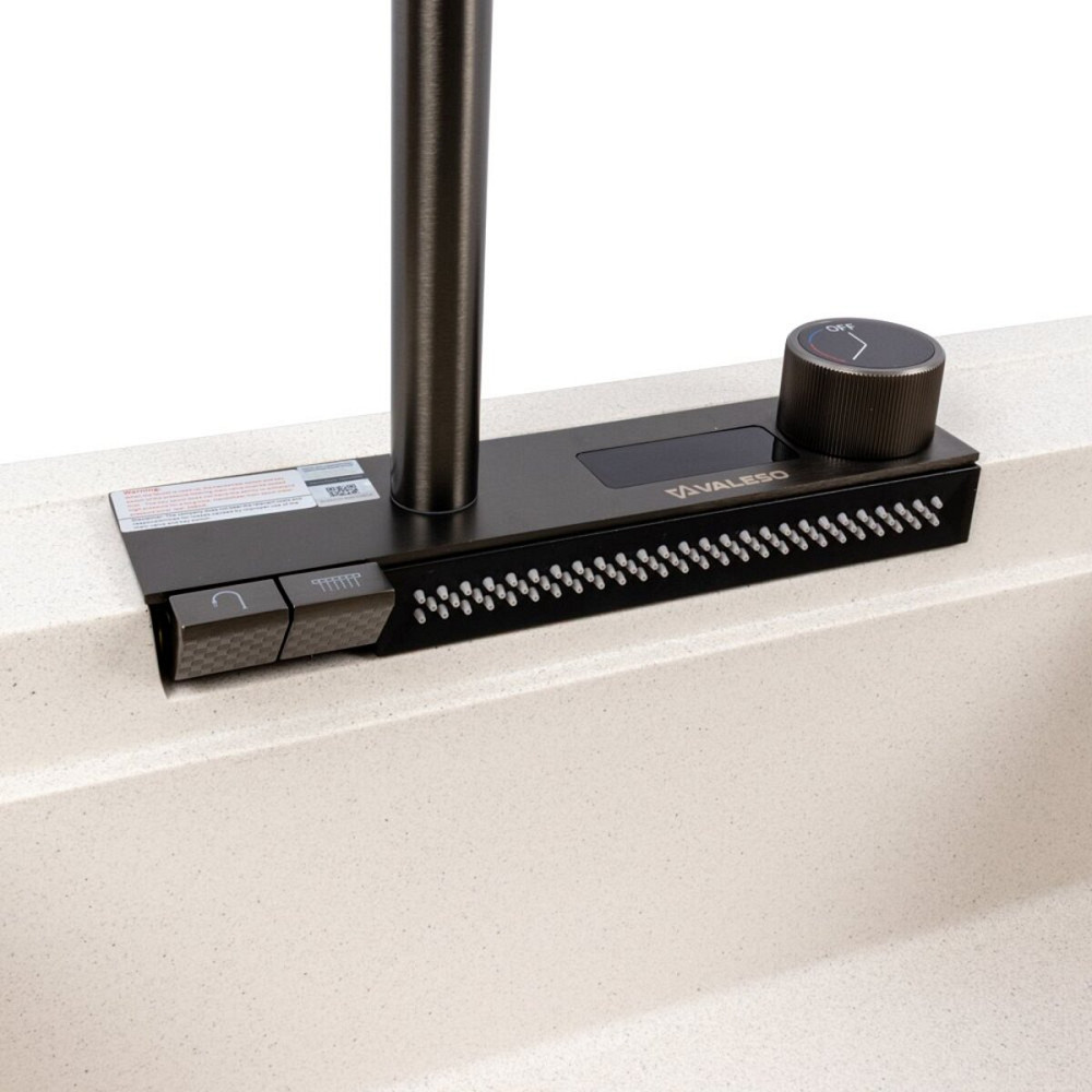 VALESO Гранітна мийка VALESO ATRUM 7950 матова Біла в крапку Коломия - фото 16