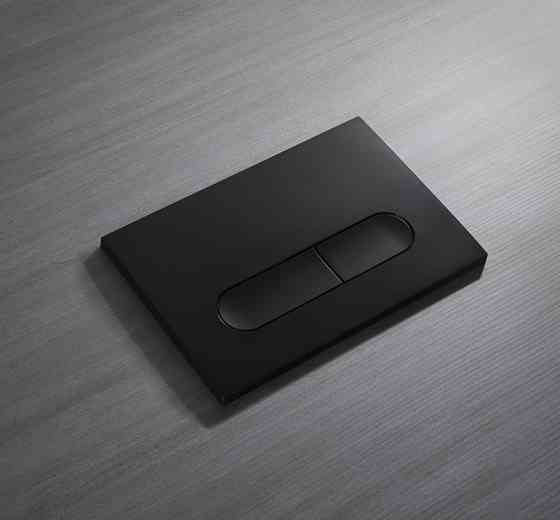Панель змиву Koer KT-0608-05 240x160x10mm пластик., кнопка закруглена (колір чорний матовий) (KR6125)   ( 22007 ) Харків