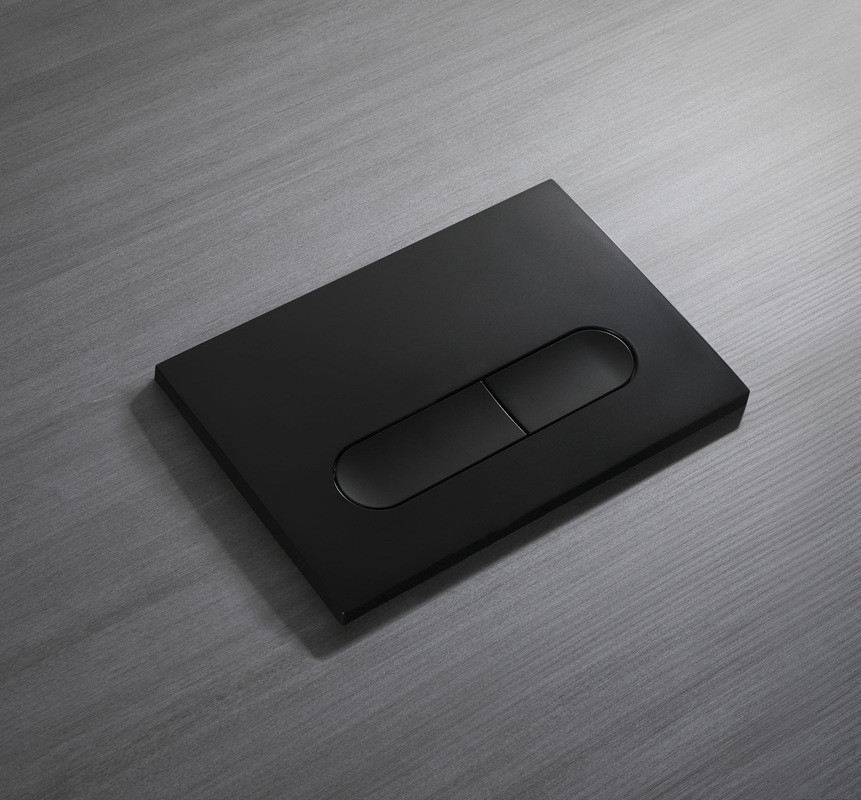 Панель змиву Koer KT-0608-05 240x160x10mm пластик., кнопка закруглена (колір чорний матовий) (KR6125)   ( 22007 ) Харьков - изображение 3