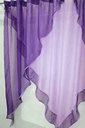 Кухонная занавеска VR-Textil № 029к фиолетовый с сиреневым 280х170 см (50-538) Киев