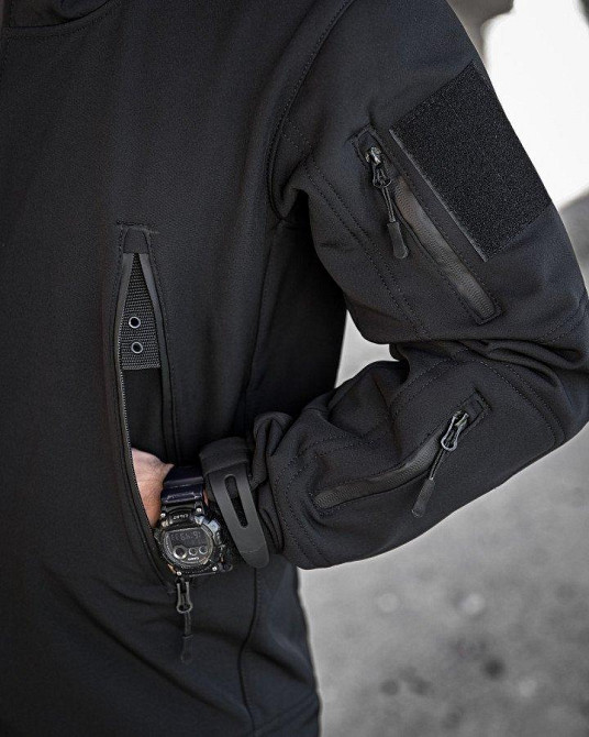 Тактична куртка softshell masad чорна Одеса - фото 6