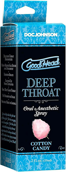 Спрей для минета Doc Johnson GoodHead DeepThroat Spray – Cotton Candy 59 мл для глубокого минета Sex Aura Киев - изображение 2
