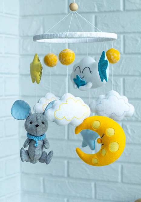 Мобіль на ліжечко для немовлят WoollyFox "Мишеня" Київ - фото 4