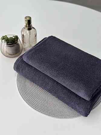 Комплект полотенец однотонных Ideal Textile 50х90см + 70х140см 450 г/м2 графитотовый Черновцы