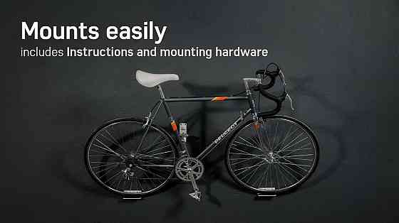 Настенный держатель для велосипеда Borgen B-01-014 Серый Педальный кронштейн с опорой и силиконовыми Киев