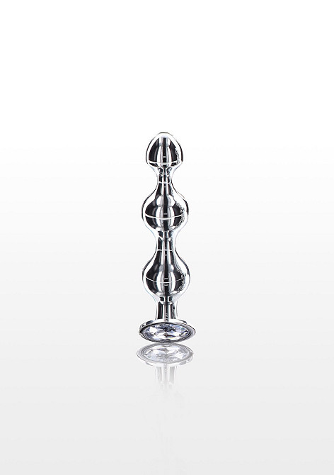 Анальная елка S . металлическая с камнем Diamond Star Beads ToyJoy Sex Aura Киев - изображение 2