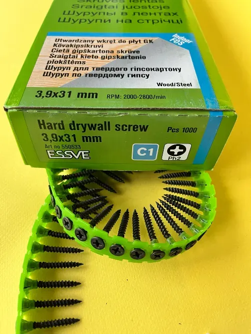 Саморезы на ленте Essve Band 3, 9*31 мм для твердого гипсокартона (1000 шт.) -Арт. 550533 Днепр - изображение 1