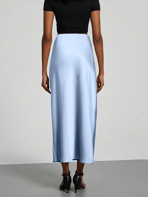 Жіноча спідниця шовкова Блакитний 42/44 Харків - фото 3