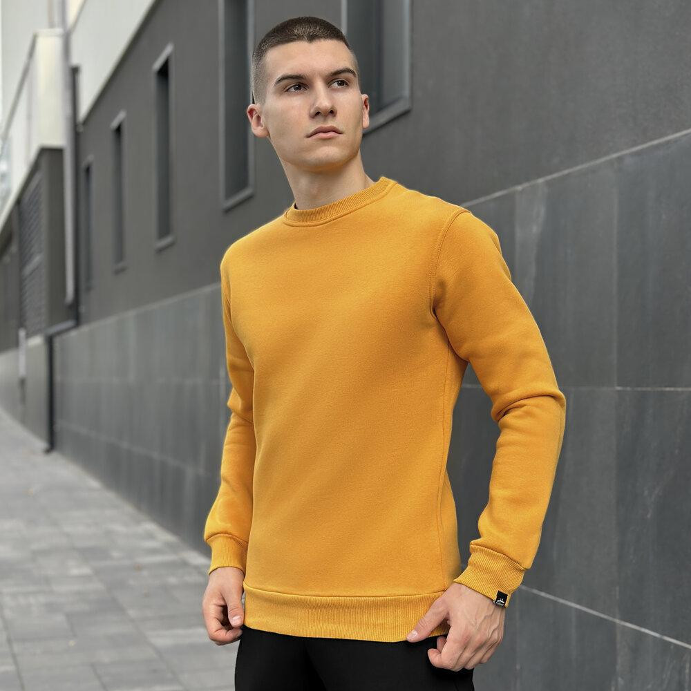 Світшот чоловічий однотонний жовтий Pobedov 007 ЗИМА Київ - фото 1