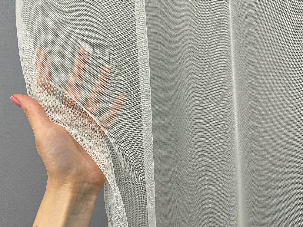 Тюль "Грек-сітка" з вишивкою колір молочний з золотистим 1462т Київ - фото 3