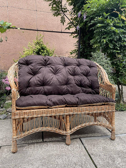 Диван плетений з лози з накидкою на 2 сторони Київ - фото 10