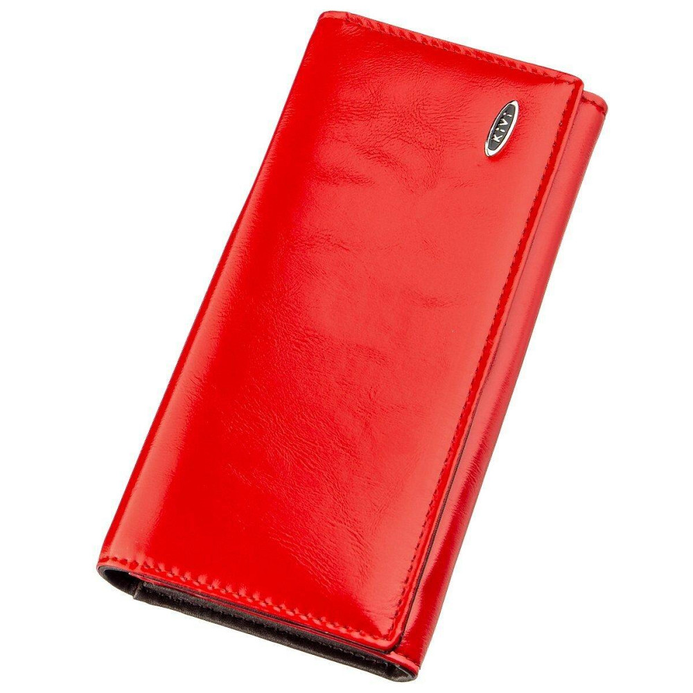 Кошелек женский из гладкой экокожи Красный (KIVI) Киев - изображение 5