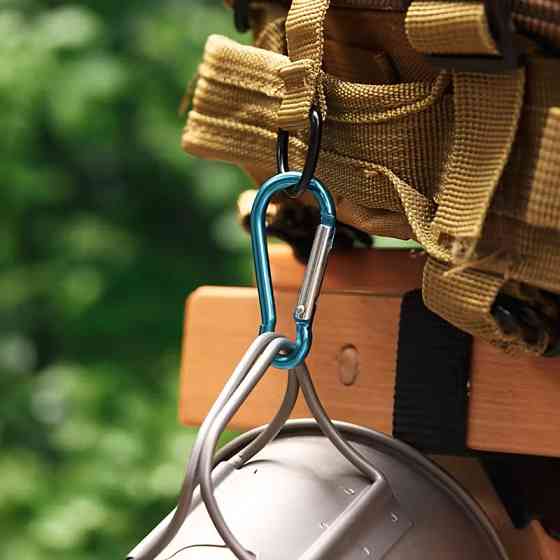 Карабін алюмінієвий 4.6 см, набір 10 шт для кемпінгу Київ