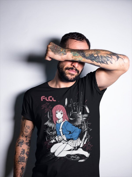 Футболка для мальчика аниме Мамими Самеджима Флкл Ретро оверсайз (рост от 165 до 180 ) Черний AnimeJ0175m Днепр - изображение 3