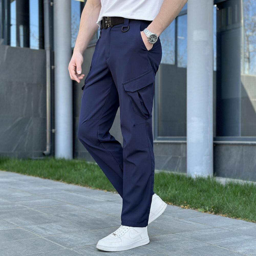 Штаны карго мужские весенние с карманами тёмно-синие Pobedov Tactical Soft Киев - изображение 7