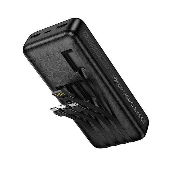 Павербанк 30000 mAh HOCO J163B Wonderful 4 встроенный кабель power bank повербанк Одесса