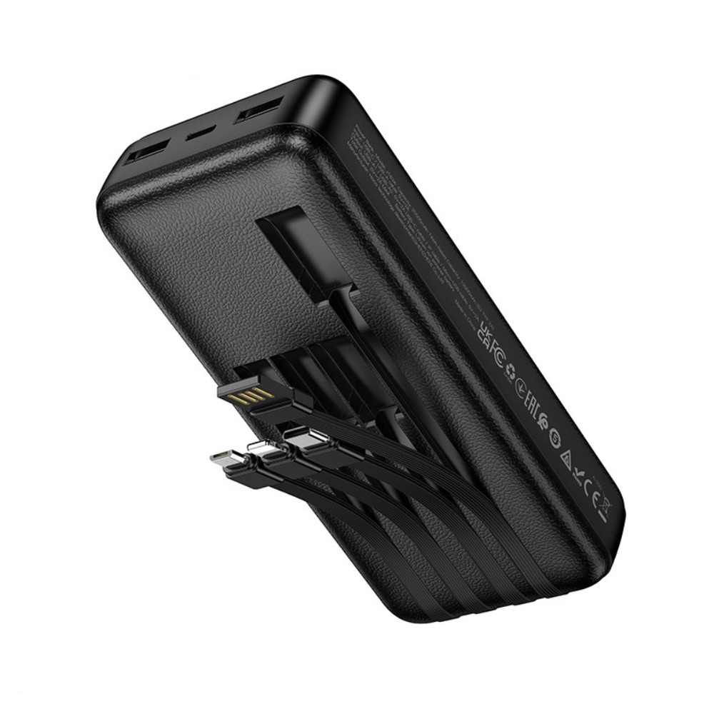 Павербанк 30000 mAh HOCO J163B Wonderful 4 встроенный кабель power bank повербанк Одесса - изображение 5