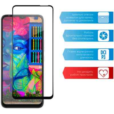 Стекло защитное ACCLAB Full Glue Tecno Spark 8C (1283126542466) Винница