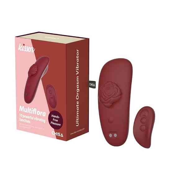 Вибрационный стимулятор в трусики Chisa Kissen Multiflora с пультом, красный Sex Aura Киев