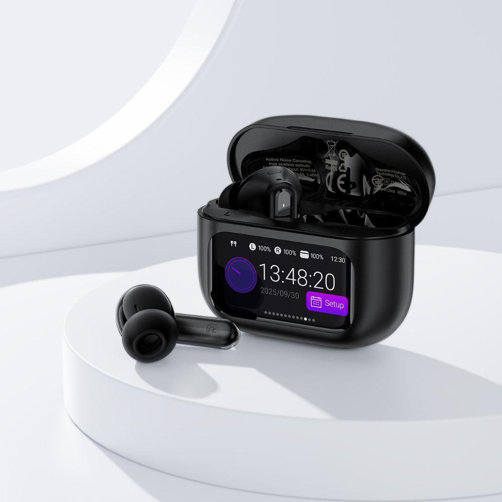 Бездротові навушники TWS ACEFAST W6 smart screen,ENC, IPX4, Black Одеса - фото 7
