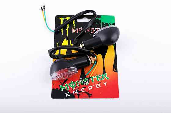 Повороти міні (пара) овальні (чорні, прозорі) XJB Київ