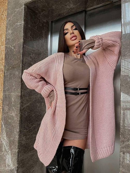 Женский вязаный кардиган свободного кроя Оверсайз.  44-56р Киев - изображение 4