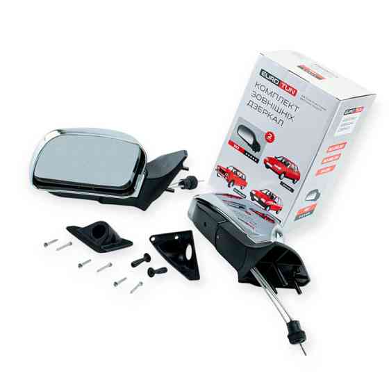 Дзеркало 2109, 21099, 2113, 2114, 2115 заднього виду зовнішнє хром (к-кт 2 шт) 2108, Мукачево