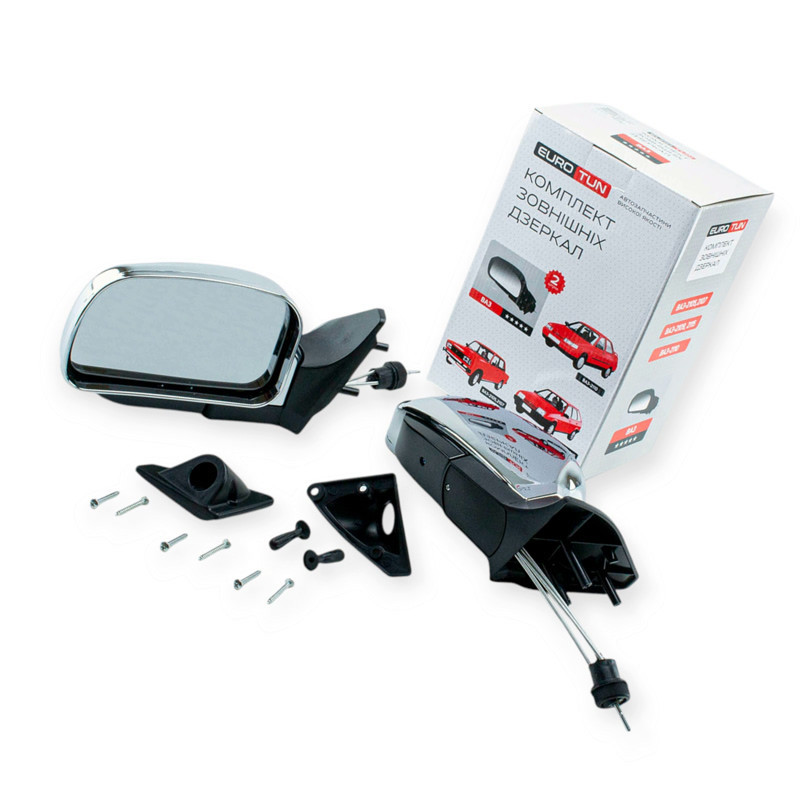 Дзеркало 2109, 21099, 2113, 2114, 2115 заднього виду зовнішнє хром (к-кт 2 шт) 2108, Мукачево - фото 1