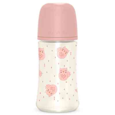 Пляшечка для годування Suavinex Bonhomia, повільний потік, 270 мл, рожева (307834) Вінниця