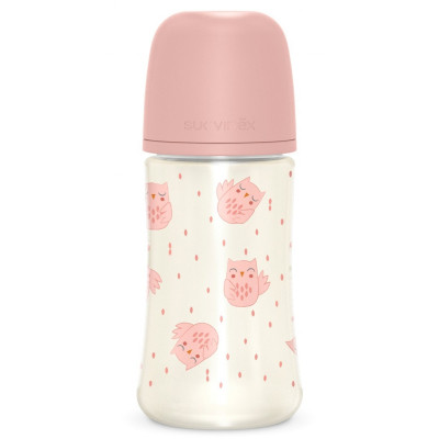 Бутылочка для кормления Suavinex Bonhomia, медленный поток, 270 мл, розовая (307834) Винница - изображение 1
