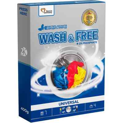 Пральний порошок Wash&amp;Free Universal 400 г (4262396140920) Вінниця
