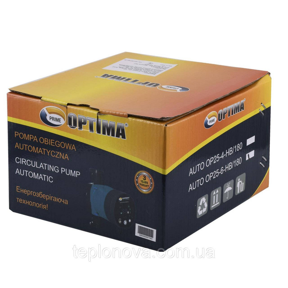 Насос циркуляційний енергоощадний Optima PRIME OP25-60AUTO 180 мм + гайки Чернівці - фото 5