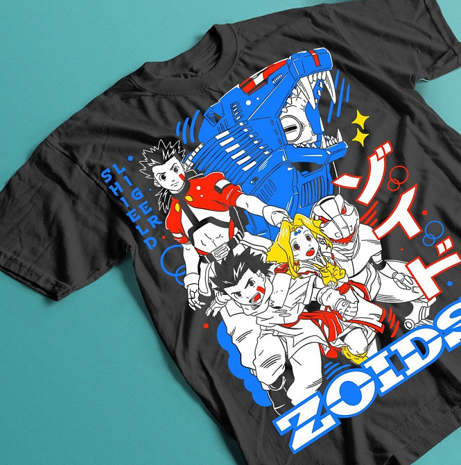 Футболка для хлопчика з аніме принтом Зоід Гено Серіес Псйкхогено оверсайз (зріст від 165 до 180) Чорний AnimeJ0029m Дніпро - фото 1