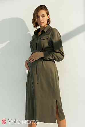 Сукня - сорочка для вагітних та годуючих Sabrina Юла Мама M Хакі Кривий Ріг