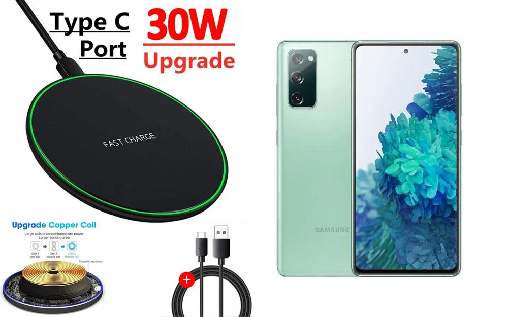 Беспроводное зарядное устройство Copper до 30W для Nothing Phone (2), USB-C, LED Киев - изображение 1