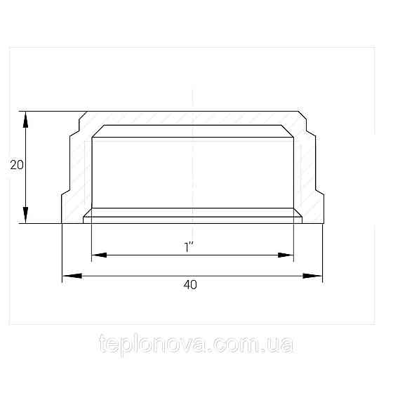 Заглушка 1″В никелированная под пломбу NC501P OPTIMUM Черновцы