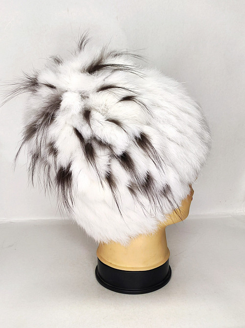 Шапка меховая женская водопад Rex Кристина Белый Харьков - изображение 3