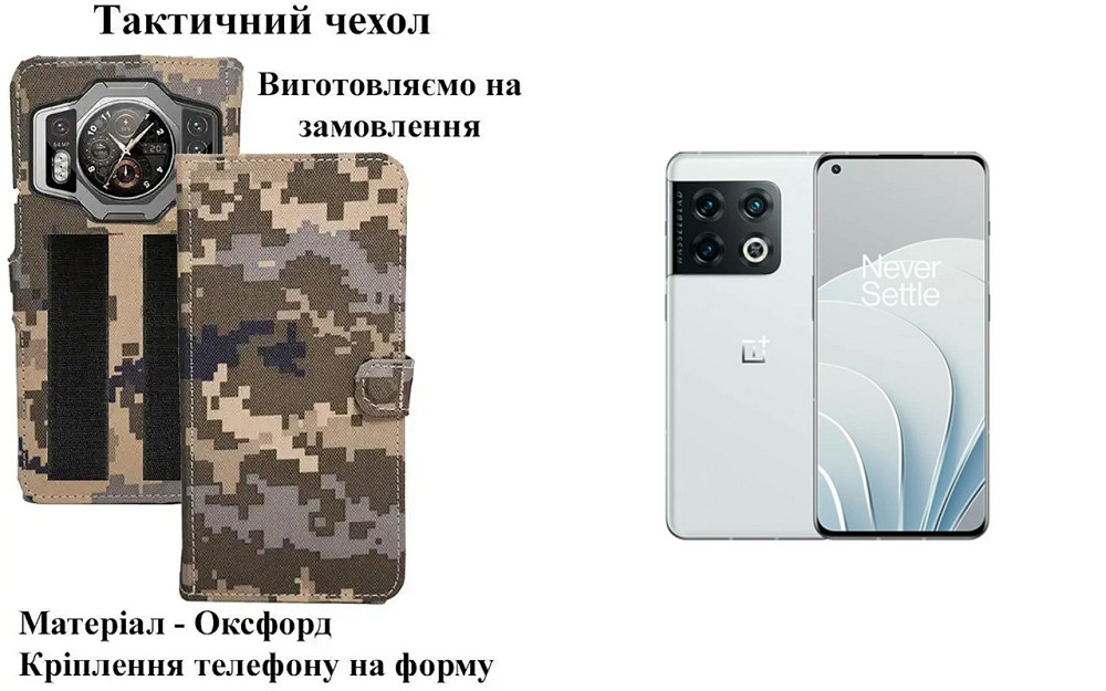 Тактический чехол для Motorola Edge 50, Edge 50 Fusion, Edge 50 Ultra, крепится к снаряжению на липучке Киев - изображение 1