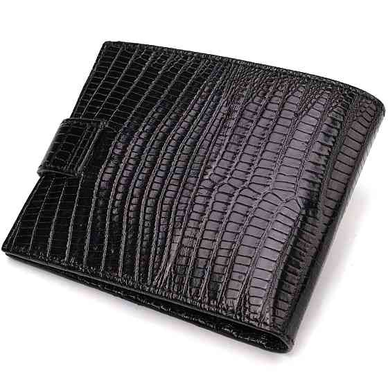 Цікавий чоловічий гаманець із натуральної фактурної шкіри CANPELLINI 21789 Чорний Київ