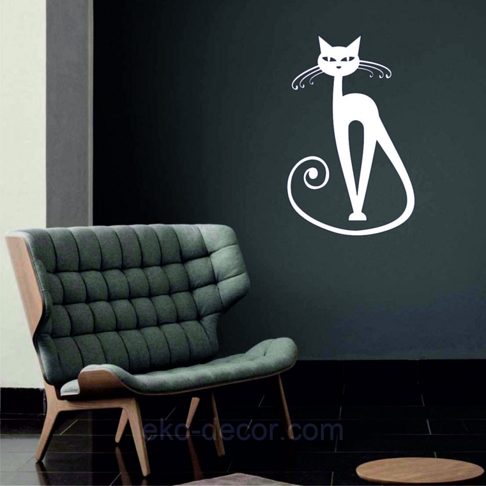 Декоративное настенное Панно «Кот» Декор на стену 50*31 см, Белый Киев - изображение 2