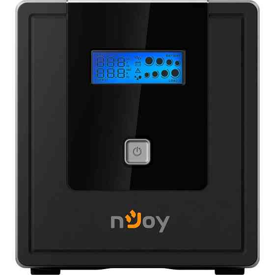 ДБЖ NJOY Cadu 1000 (UPCMTLS610HCAAZ01B), Lin.int., AVR, 4 x Schuko, USB, LCD, пластик Чорний Харків