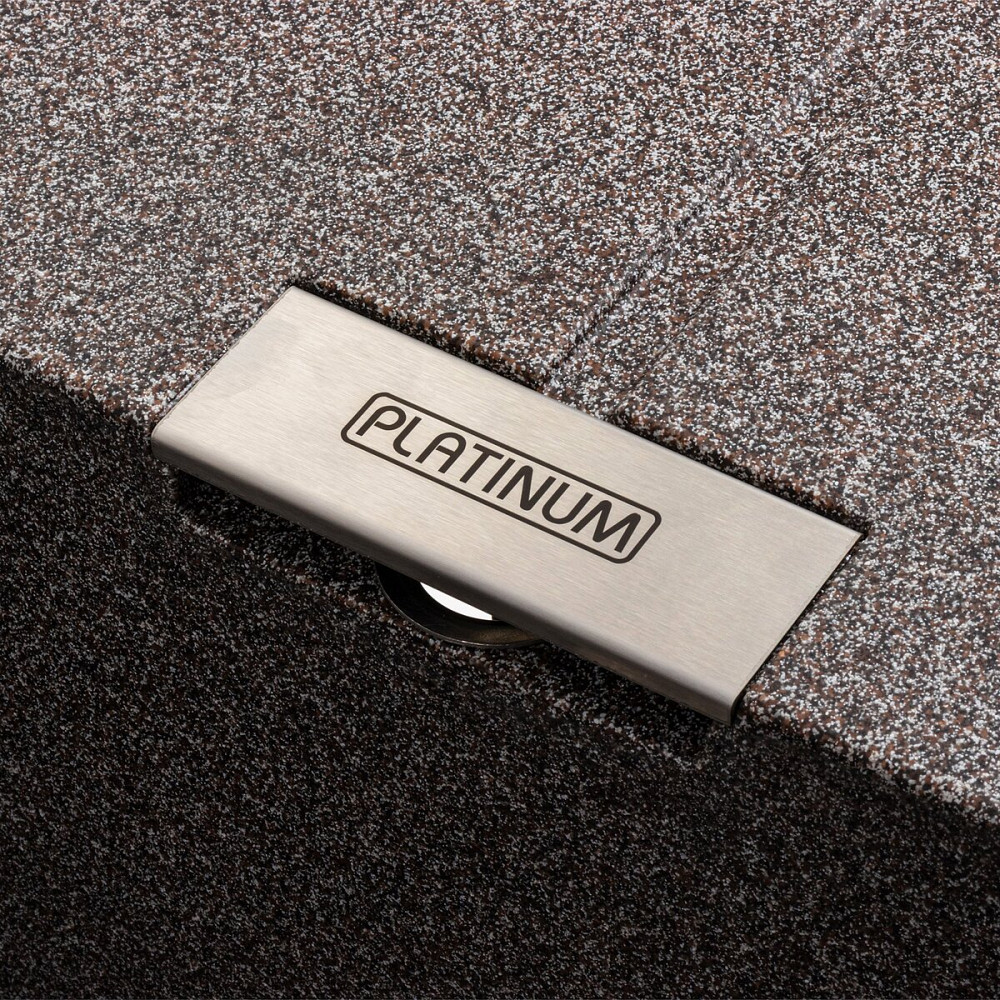 PLATINUM Гранітна мийка для кухні Platinum 6250 ZIRKONE матовий Мікс Київ - фото 7