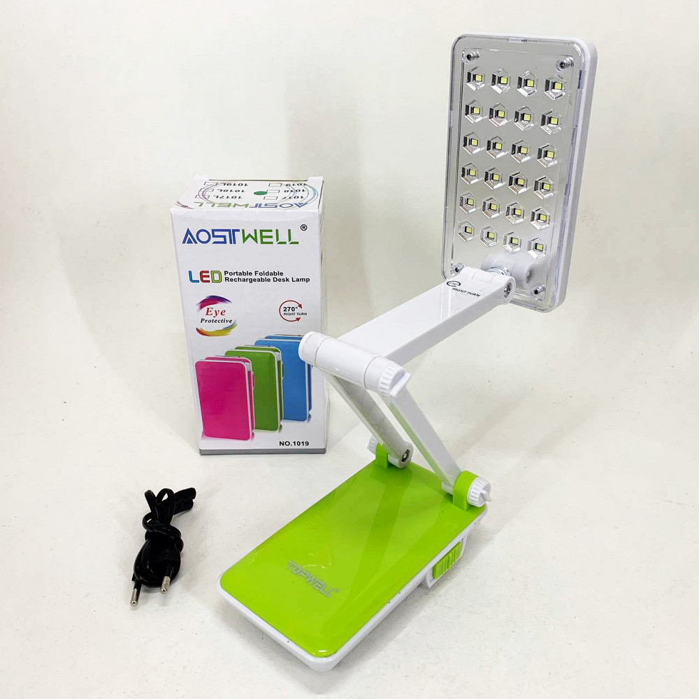 Настільна лампа Topwell 1019 Синя акумуляторна світлодіодна регуляція рівня нахилу. Колір: зелений ON-30 Львів - фото 1